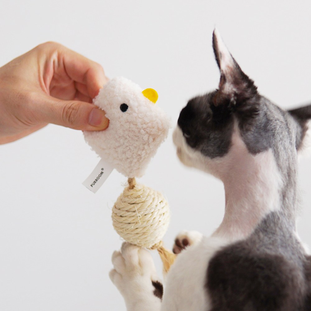 逗貓玩具 - 小雞劍麻球