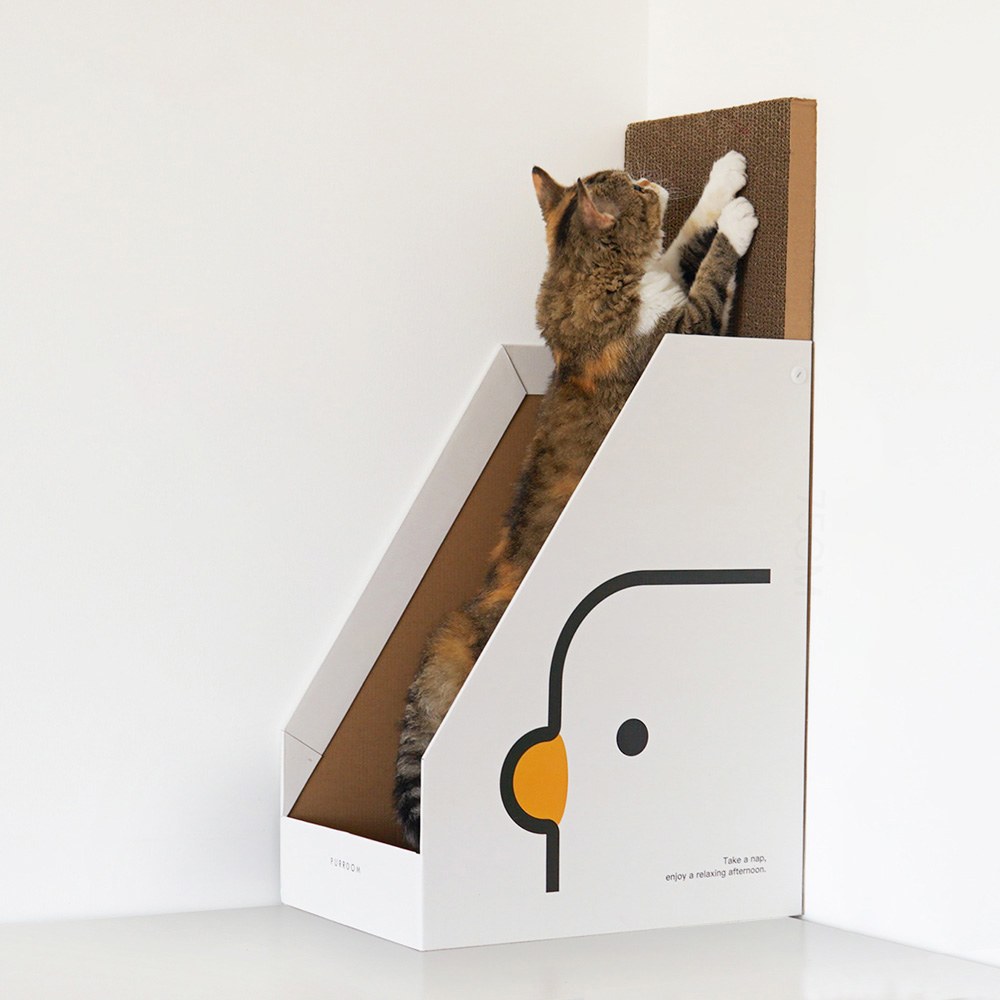 小雞書立盒貓抓板