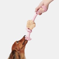 犬用繩結玩具 - 櫻花